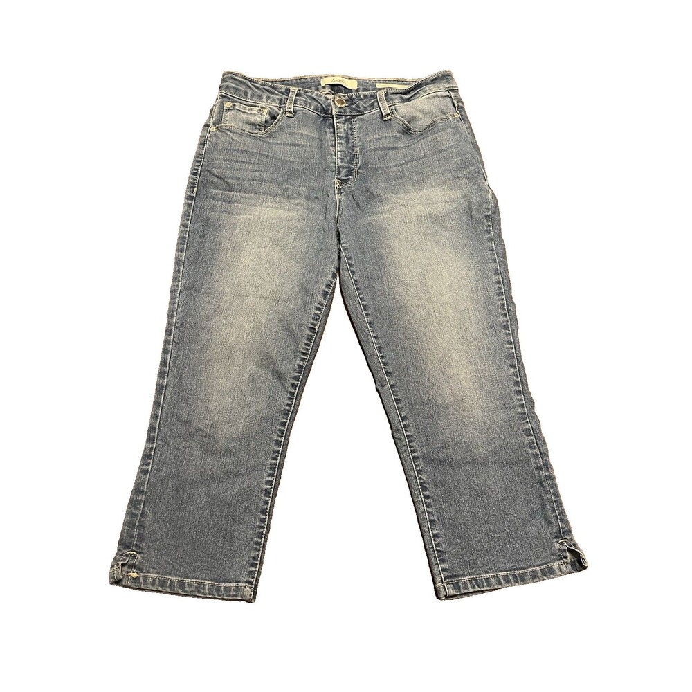 Angels Jeans Womens Size 10 Blue Signature Capri Denim Pants